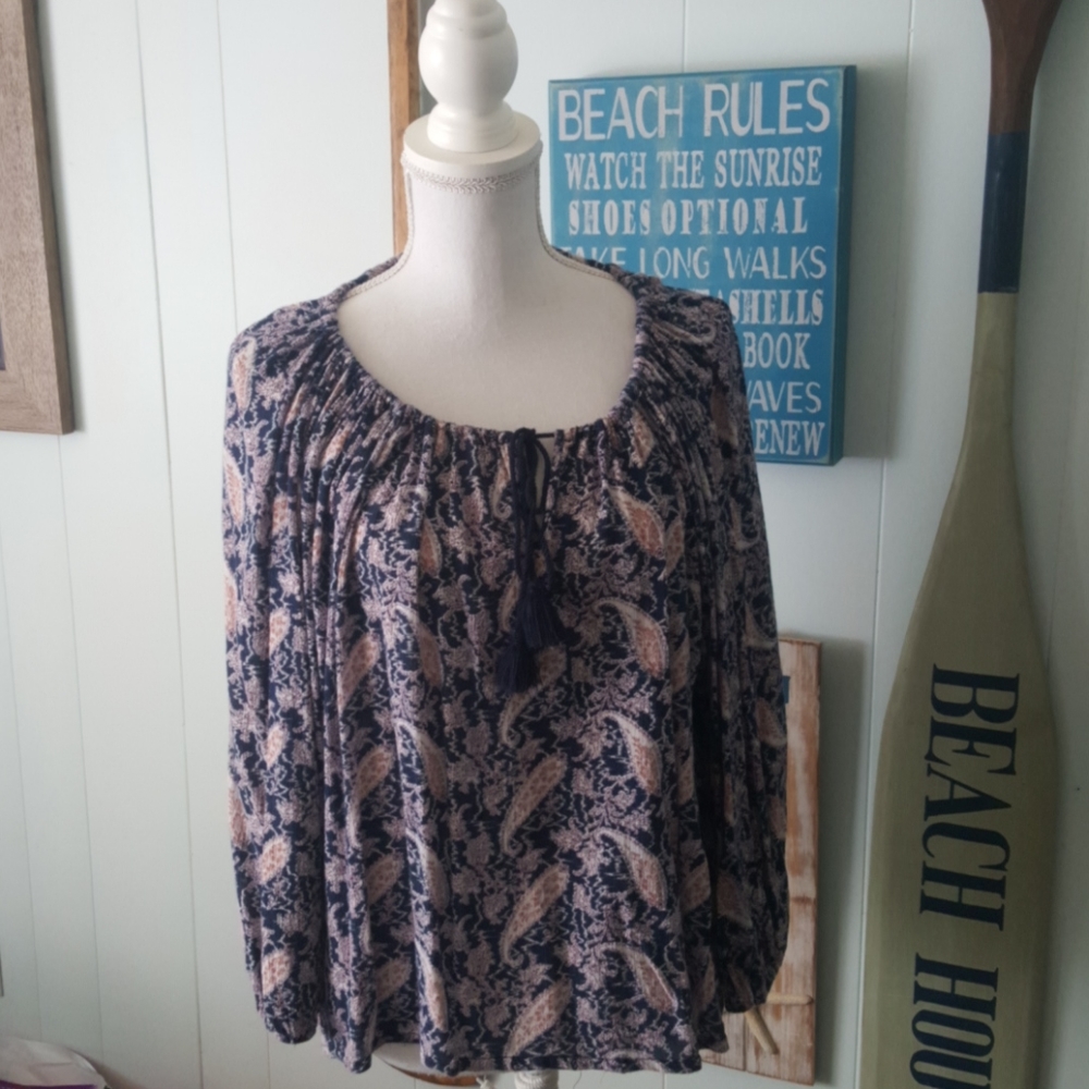 Ralph Lauren Denim supply boho blouse.. - Picture 2 of 6